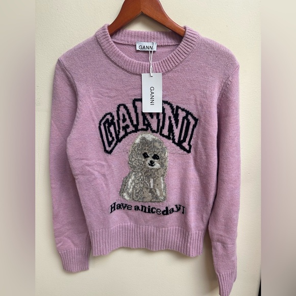 NWT Ganni Sweater Have a Nice Day - Picture 2 of 7
